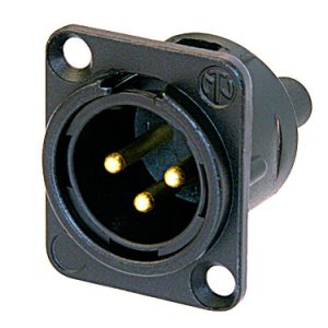 NC3MD-S-1-B ruuvattava XLR-runko uros