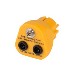 ESD maadoituspistoke 2xbanaani + 1x10mm neppari