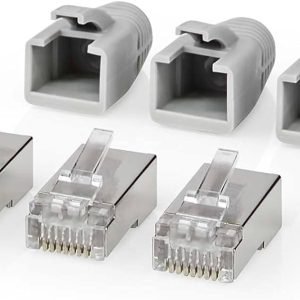 RJ45-liitin CAT6 STP “Feed Thru” 10kpl +suojat