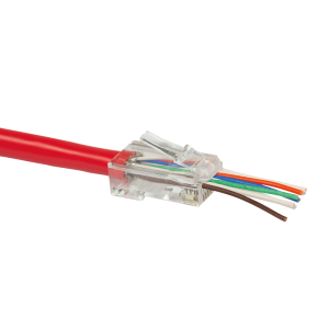 RJ45 Liitin CAT6 UTP "Feed Thru" 50kpl