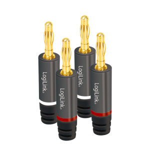 Banaaniliitin uros audiokäyttöön max 4mm² 4kpl/pkt
